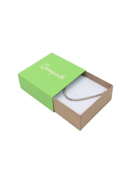Caja de cartón para pendientes o conjunto color verde 62x62x28 mm SL-61-VE-K