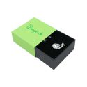 Caixa em cartão para brincos ou conjunto, verde 62 x 62 x 28 mm SL-61-VE-N