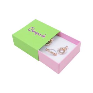 Caja de cartón para pendientes o conjunto color verde 62x62x28 mm SL-61-VE-RS