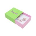 Cardboard earring or jewelry set box, green 62 x 62 x 28 mm SL-61-VE-RS