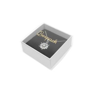Caja de cartón para pendientes o conjunto color transparente 62x62x28 mm SL-61-TR-B