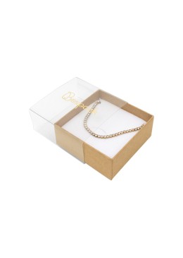 Caja de cartón para pendientes o conjunto color transparente 62x62x28 mm SL-61-TR-K