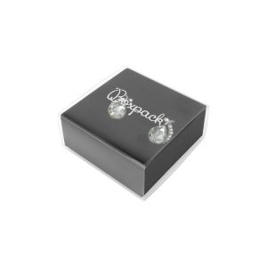 Cardboard earring or jewelry set box, clear 62 x 62 x 28 mm SL-61-TR-N