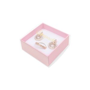 Astuccio in cartone per orecchini o parure, trasparente 62 x 62 x 28 mm SL-61-TR-RS