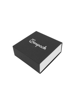 Caja de cartón para colgante o conjunto color negro 83x83x33 mm SL-81-N-B