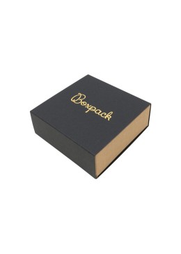 Caja de cartón para colgante o conjunto color negro 83x83x33 mm SL-81-N-K