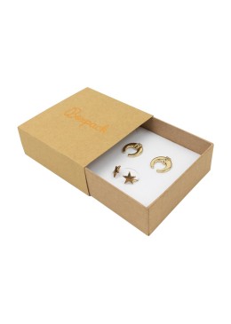 Caja de cartón para colgante o conjunto color kraft 83x83x33 mm SL-81-K-K