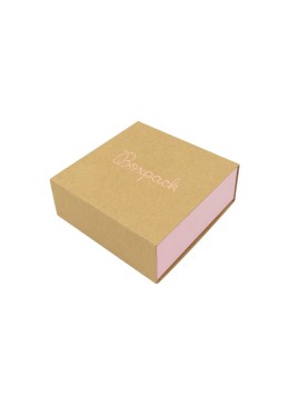 Caja de cartón para colgante o conjunto color kraft 83x83x33 mm SL-81-K-RS