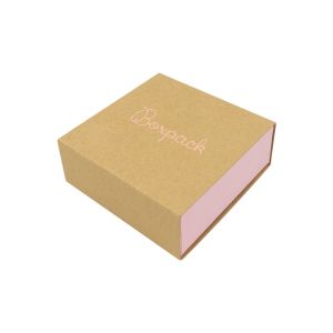 Cardboard pendant or jewelry set box, kraft 83 x 83 x 33 mm SL-81-K-RS