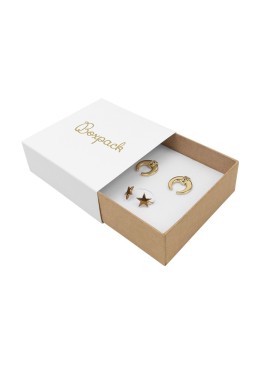 Caja de cartón para colgante o conjunto color blanco 83x83x33 mm SL-81-B-K