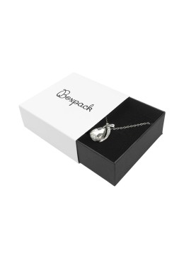 Caja de cartón para colgante o conjunto color blanco 83x83x33 mm SL-81-B-N