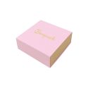 Caja de cartón para colgante o conjunto color rosa 83x83x33 mm SL-61-RS-K