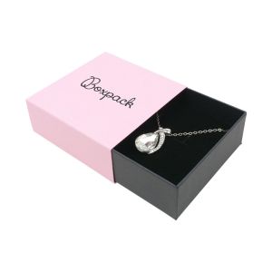 Cardboard pendant or jewelry set box, pink 83 x 83 x 33 mm SL-61-RS-N