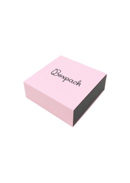 Caja de cartón para colgante o conjunto color rosa 83x83x33 mm SL-61-RS-N