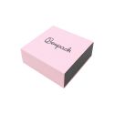 Caja de cartón para colgante o conjunto color rosa 83x83x33 mm SL-61-RS-N