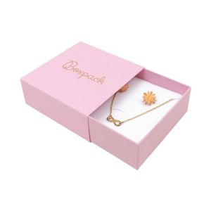 Schachtel aus Karton in Rosa für Anhänger oder Schmucksets 83 x 83 x 33 mm SL-61-RS-RS