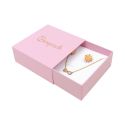 Caja de cartón para colgante o conjunto color rosa 83x83x33 mm SL-61-RS-RS