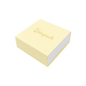 Gelbe Schachtel aus Karton für Anhänger oder Schmucksets 83 x 83 x 33 mm SL-81-AM-B