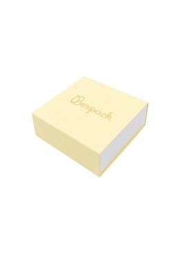 Caja de cartón para colgante o conjunto color amarillo 83x83x33 mm SL-81-AM-B