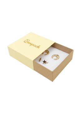 Caja de cartón para colgante o conjunto color amarillo 83x83x33 mm SL-81-AM-K