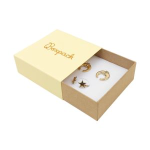 Écrin en carton pour pendentif ou parure, jaune 83 x 83 x 33 mm SL-81-AM-K