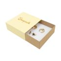 Cardboard pendant or jewelry set box, yellow 83 x 83 x 33 mm SL-81-AM-K