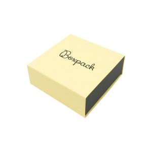 Cardboard pendant or jewelry set box, yellow 83 x 83 x 33 mm SL-81-AM-N