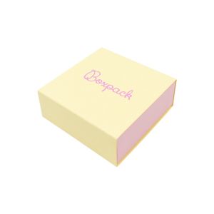 Gelbe Schachtel aus Karton für Anhänger oder Schmucksets 83 x 83 x 33 mm SL-81-AM-RS