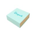 Écrin en carton pour pendentif ou parure, aigue-marine 83 x 83 x 33 mm SL-81-AQ-K
