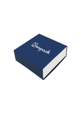 Caja de cartón para colgante o conjunto color azul 83x83x33 mm SL-81-A-B