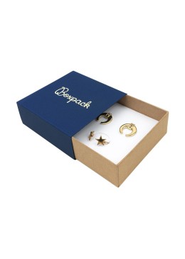 Caja de cartón para colgante o conjunto color azul 83x83x33 mm SL-81-A-K