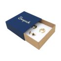 Caja de cartón para colgante o conjunto color azul 83x83x33 mm SL-81-A-K