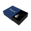 Écrin en carton pour pendentif ou parure, bleu 83 x 83 x 33 mm SL-81-A-N