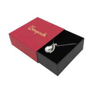 Écrin en carton pour pendentif ou parure, rouge 83 x 83 x 33 mm SL-81-R-N
