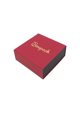Caja de cartón para colgante o conjunto color rojo 83x83x33 mm SL-81-R-N