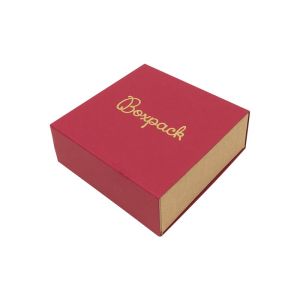 Astuccio in cartone per ciondolo o parure, rosso 83 x 83 x 33 mm SL-81-R-K