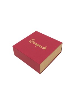 Caja de cartón para colgante o conjunto color rojo 83x83x33 mm SL-81-R-K