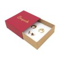 Caja de cartón para colgante o conjunto color rojo 83x83x33 mm SL-81-R-K