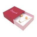 Caja de cartón para colgante o conjunto color rojo 83x83x33 mm SL-81-R-RS
