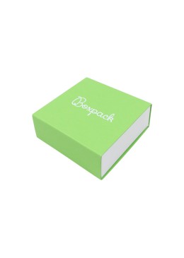 Caja de cartón para colgante o conjunto color verde 83x83x33 mm SL-81-VE-B