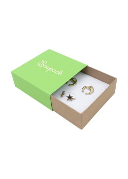 Caja de cartón para colgante o conjunto color verde 83x83x33 mm SL-81-VE-K