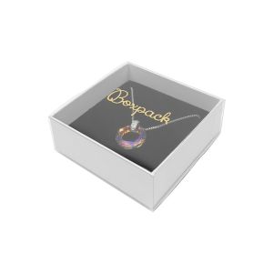 Cardboard pendant or jewelry set box, clear 83 x 83 x 33 mm SL-81-TR-B