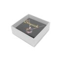 Caja de cartón para colgante o conjunto color transparente 83x83x33 mm SL-81-TR-B