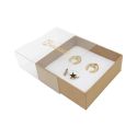 Cardboard pendant or jewelry set box, clear 83 x 83 x 33 mm SL-81-TR-K