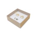Caja de cartón para colgante o conjunto color transparente 83x83x33 mm SL-81-TR-K