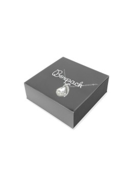 Caja de cartón para colgante o conjunto color transparente 83x83x33 mm SL-81-TR-N