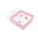 Caja de cartón para colgante o conjunto color transparente 83x83x33 mm SL-81-TR-RS