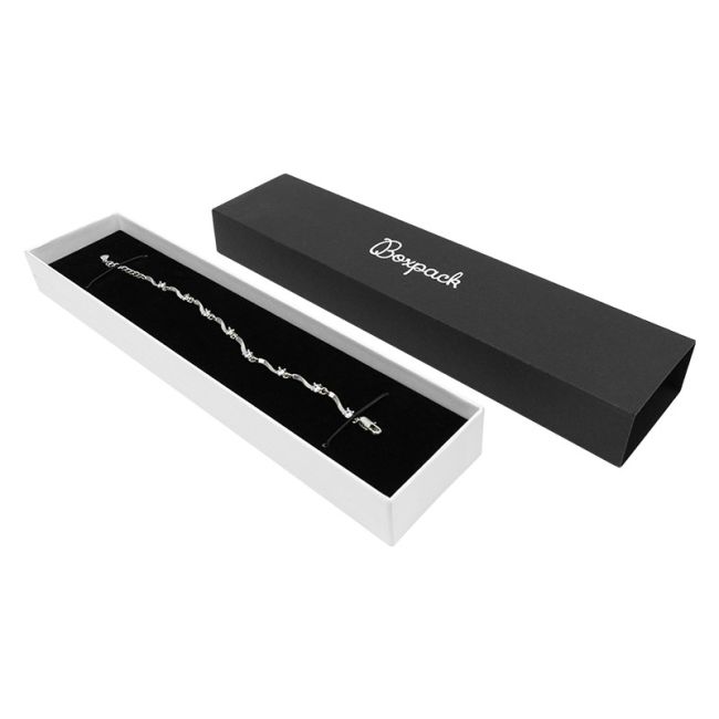 Caja de cartón para pulsera color negro 230x51x27 mm SL-51-N-B