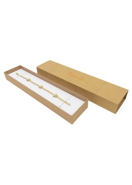 Caja de cartón para pulsera color kraft 230x51x27 mm SL-51-K-K