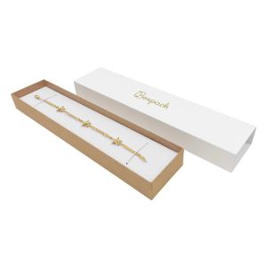 Caja de cartón para pulsera color blanco 230x51x27 mm SL-51-B-K